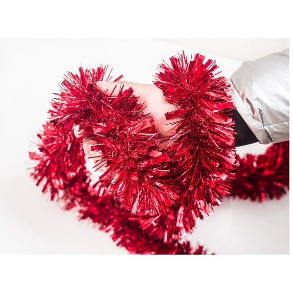 YTTAL 6.56FT Christmas Tinsel Garland, Fluffy, for Birthday, Festivities, Weddings, Halloween, Christmas, Party Decorations, All-Season Indoor Outdoor Party Supplies