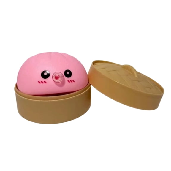 YTTAL 6 Pack Cute Dumpling Squishy Toys, Bubble-Blowing Stress Relief Buns, Soft Squeezy Fidget Toys for Desk & Anxiety Relief