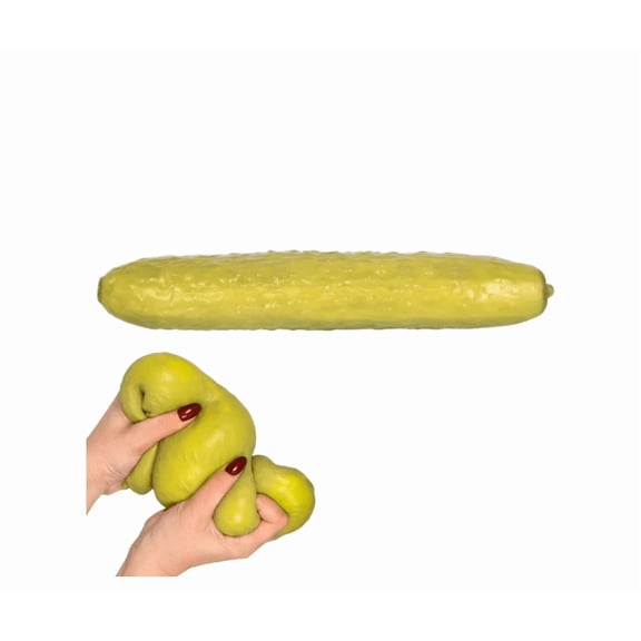 YTTAL 9.8" Squeeze Pickle Stress Toys, Prank Gift