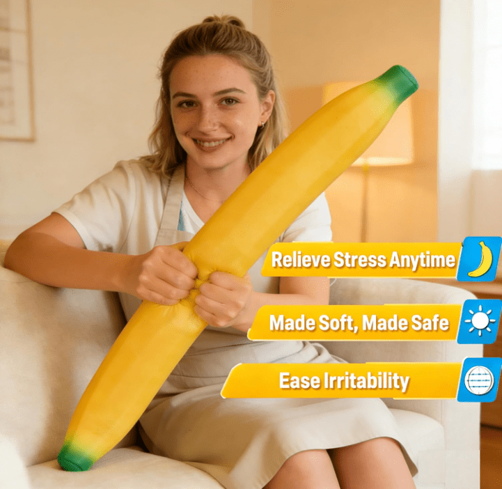 YTTAL Bannana Squishy, 2026 New Giant Banana Squishy Fidget Toys Big Bananas Squishyfor Stress Relief Anxiety and Enhancement for Work School (1PCS)