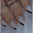thumbnail image 1 of YTTAL Buy 2 Get 1 Free Earth & Star Press On Nails, Matte Black Short Square Fake Nails with 3D Earth Galaxy Design, Reusable Glue On Nails with Jelly Nails File, Stick On Nails for Women Daily Party, 1 of 12