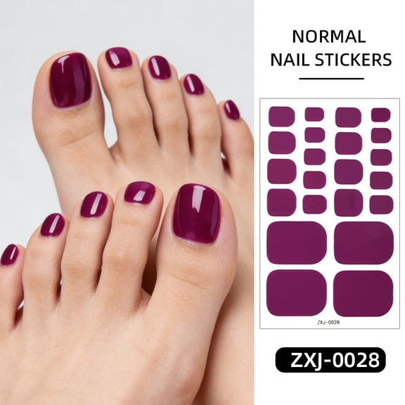 YTTAL Buy 2 Get 1 Free   Toe Nail Stickers, Glossy Waterproof Full Cover Toenail Wraps, Easy Apply Pedicure Nail Decals for Women, Summer Nail Art Stickers