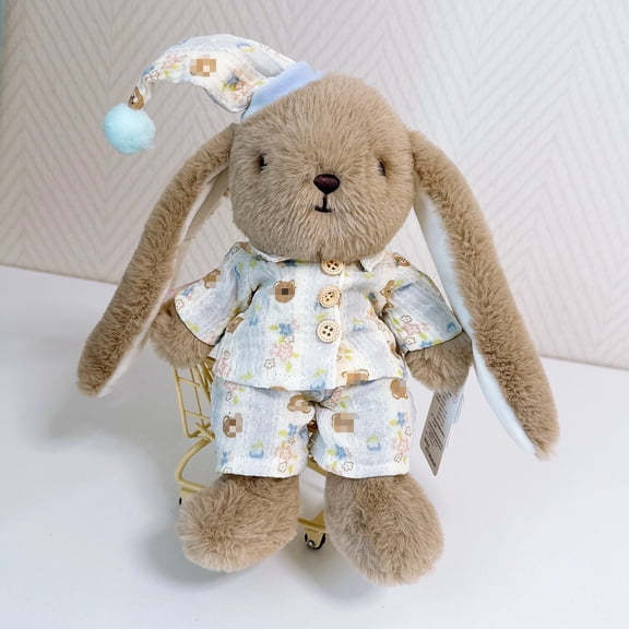 YTTAL Cute Plush Bunny Stuffed Animal Set - Soft Rabbit Plushies with Adorable Outfits, Kawaii Room Decor & Collectible Gift for Bunny Lovers, Easter, Birthday