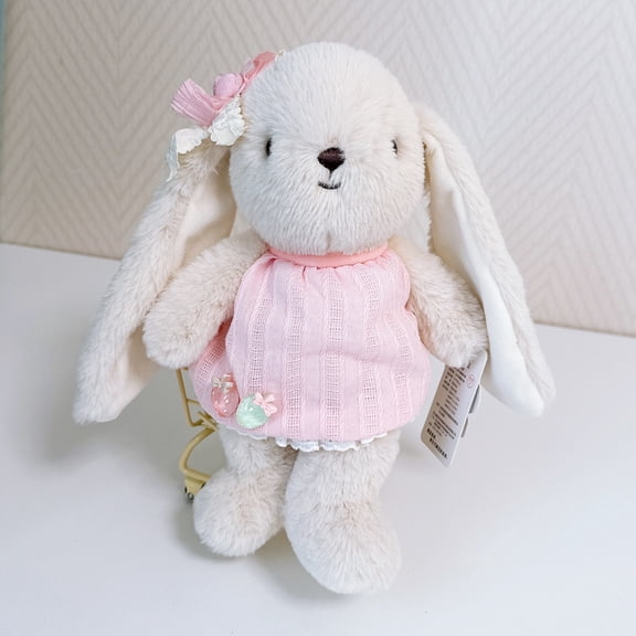 YTTAL Cute Plush Bunny Stuffed Animal Set - Soft Rabbit Plushies with Adorable Outfits, Kawaii Room Decor & Collectible Gift for Bunny Lovers, Easter, Birthday