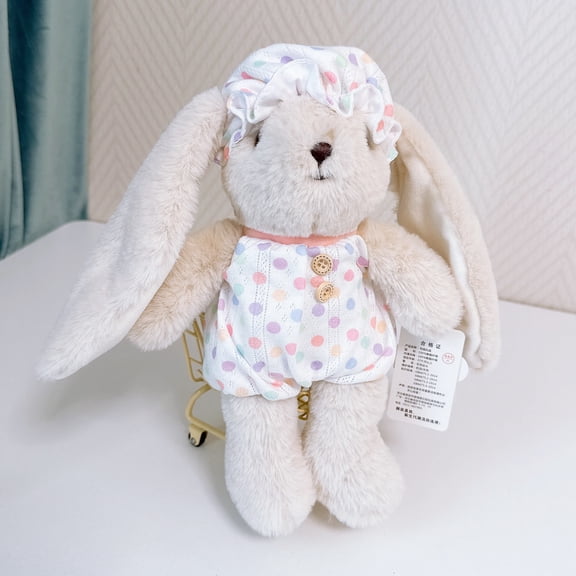 YTTAL Cute Plush Bunny Stuffed Animal Set - Soft Rabbit Plushies with Adorable Outfits, Kawaii Room Decor & Collectible Gift for Bunny Lovers, Easter, Birthday