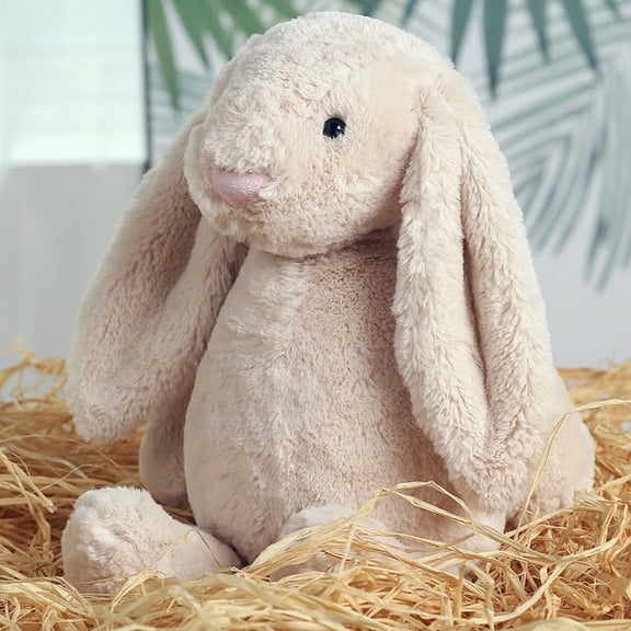 YTTAL Easter Bunny Stuffed Animals with Cotton,Safe Material Soft Washable Stuffed Bunny,Cute Plush Toy Rabbit Easter Decoration Birthday Gift , Crushed Flower,9" /15.7"