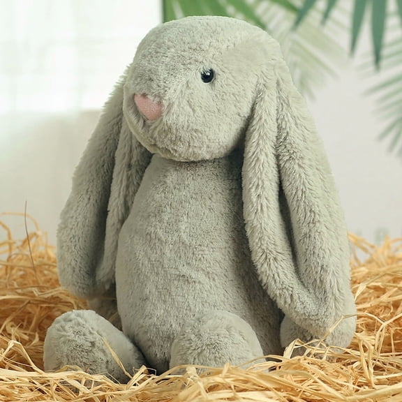 YTTAL Easter Bunny Stuffed Animals with Cotton,Safe Material Soft Washable Stuffed Bunny,Cute Plush Toy Rabbit Easter Decoration Birthday Gift , Crushed Flower,9" /15.7"