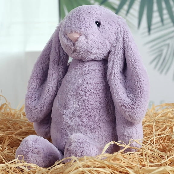 YTTAL Easter Bunny Stuffed Animals with Cotton,Safe Material Soft Washable Stuffed Bunny,Cute Plush Toy Rabbit Easter Decoration Birthday Gift , Crushed Flower,9" /15.7"