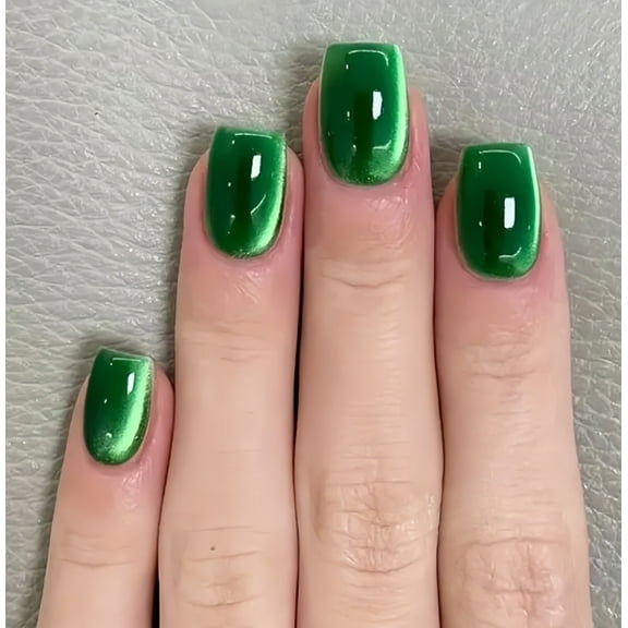 YTTAL French Tip Press on Nails Designs Short Square Fake Gloss False Spring Nails French Acrylic Nails Reusable Artificial Nails for Women 24PC