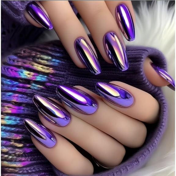 YTTAL French Tip Press on Nails Designs Short Square Fake Gloss False Spring Nails French Acrylic Nails Reusable Artificial Nails for Women 24PC