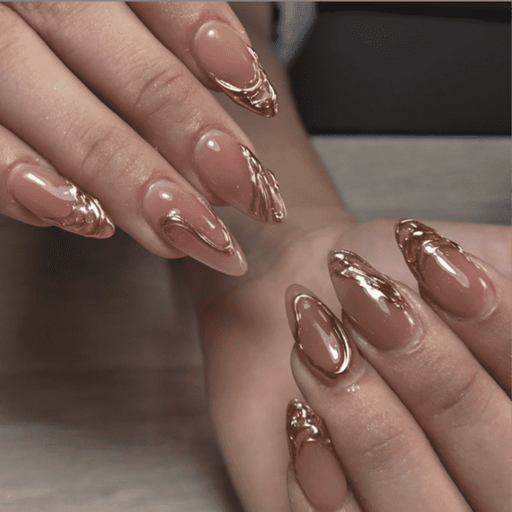YTTAL Impress Press On Nails Short Christmas Press On Nails Short Almond Green Fake Nails - False Nails with Designs White Snowflake Full Cover Matte Glue On Acrylic Nails for Women 24 Pcs