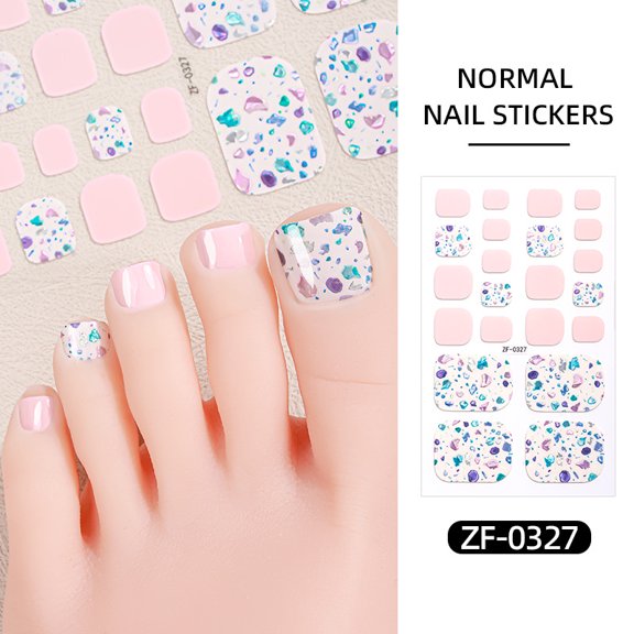 YTTAL Red French Tip Toe Nail Strips, Heart Glitter Toenail Stickers, Self-Adhesive Pedicure Wraps with Nail File, Buy 2 Get 1 Free, Buy 4 Get 2 Free, Salon-Quality DIY Decals