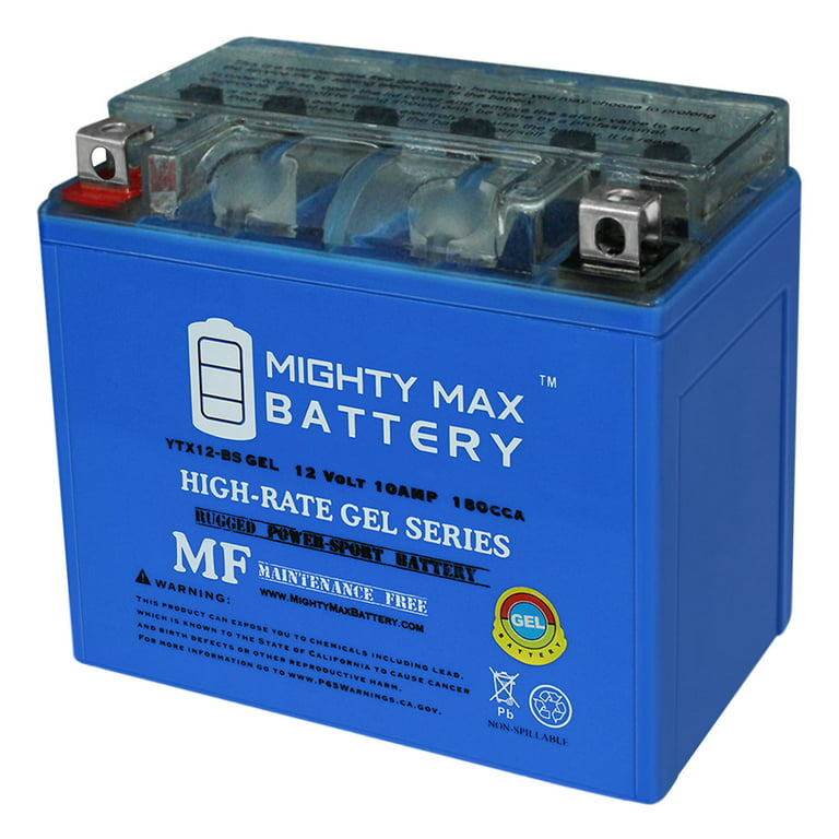 YTX12-BS/YTX12BS Replacement Gel 12V 10Ah 185A Motorcycle Battery QTX12-BS  - Helia Beer Co