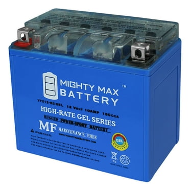 YTX12-BS GEL -12 Volt 10 AH, GEL Type, 180 CCA, Rechargeable Maintenance Free SLA AGM Motorcycle Battery
