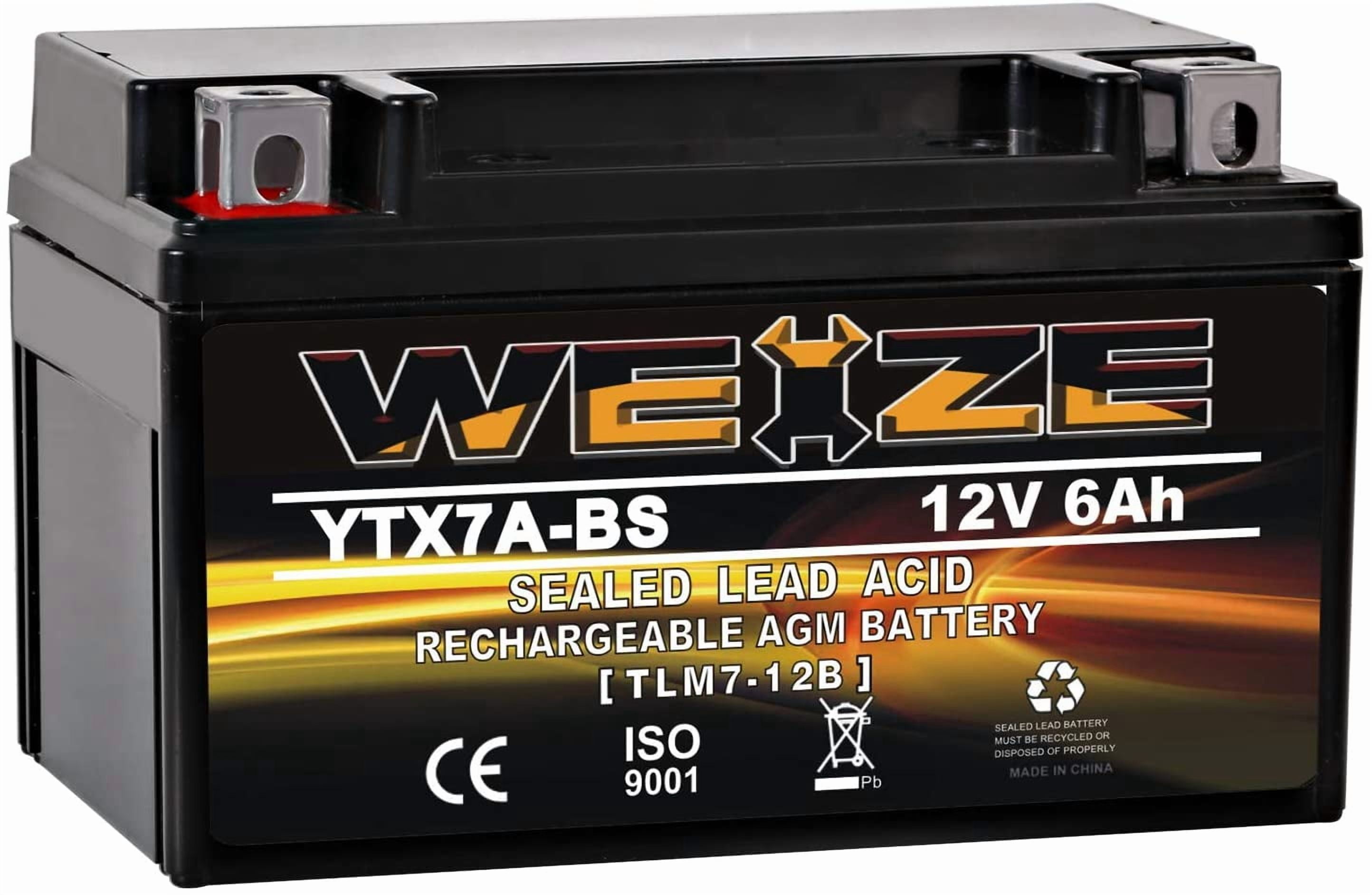 YTX14 BS ATV Battery High Performance - Maintenance Free - Sealed AGM YTX14-BS Motorcycle Battery compatible with Honda Suzuki Kawasaki Yamaha scooter snowmobile