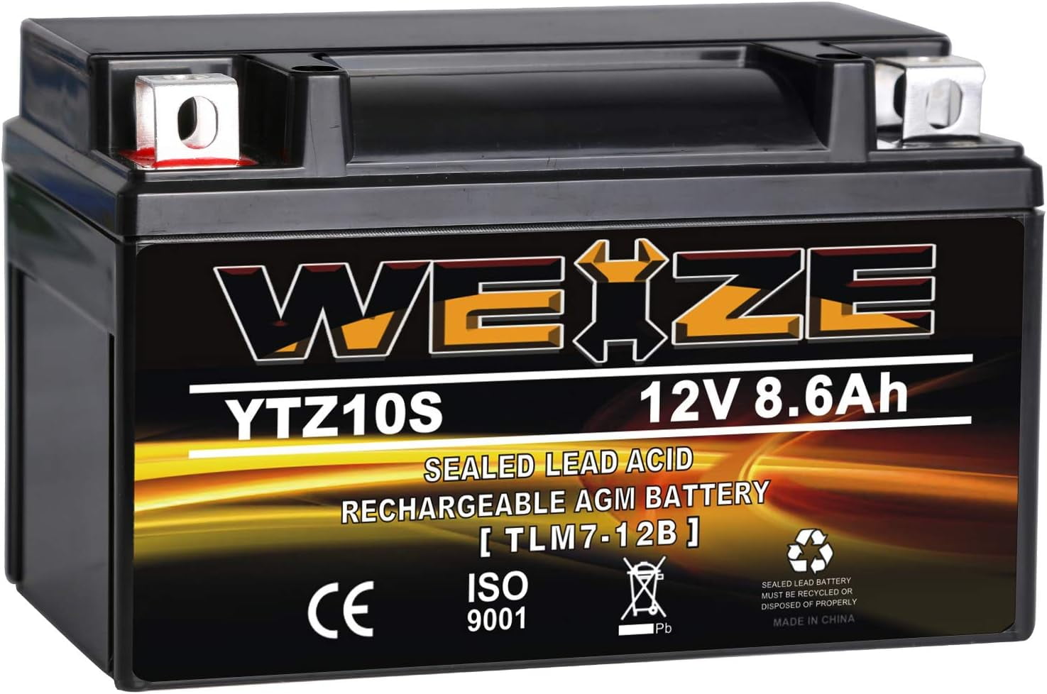 YTX14 BS ATV Battery High Performance - Maintenance Free - Sealed AGM YTX14-BS Motorcycle Battery compatible with Honda Suzuki Kawasaki Yamaha scooter snowmobile