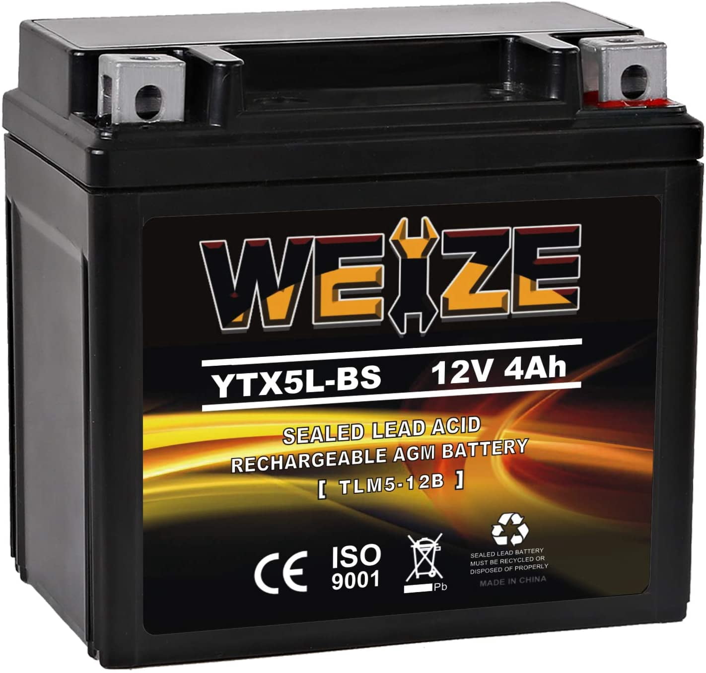YTX14 BS ATV Battery High Performance - Maintenance Free - Sealed AGM YTX14-BS Motorcycle Battery compatible with Honda Suzuki Kawasaki Yamaha scooter snowmobile
