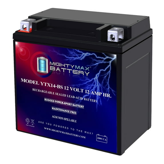 YTX14-BS Battery Replacement for Suzuki LT-A400 400 King Quad 2013