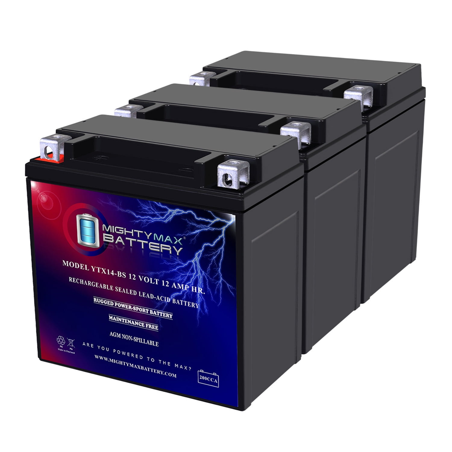 NSKY 11/14～12/14 YTX14-BS Battery for Kawasaki ZX14 Ninja 1400CC 06-09 - 3