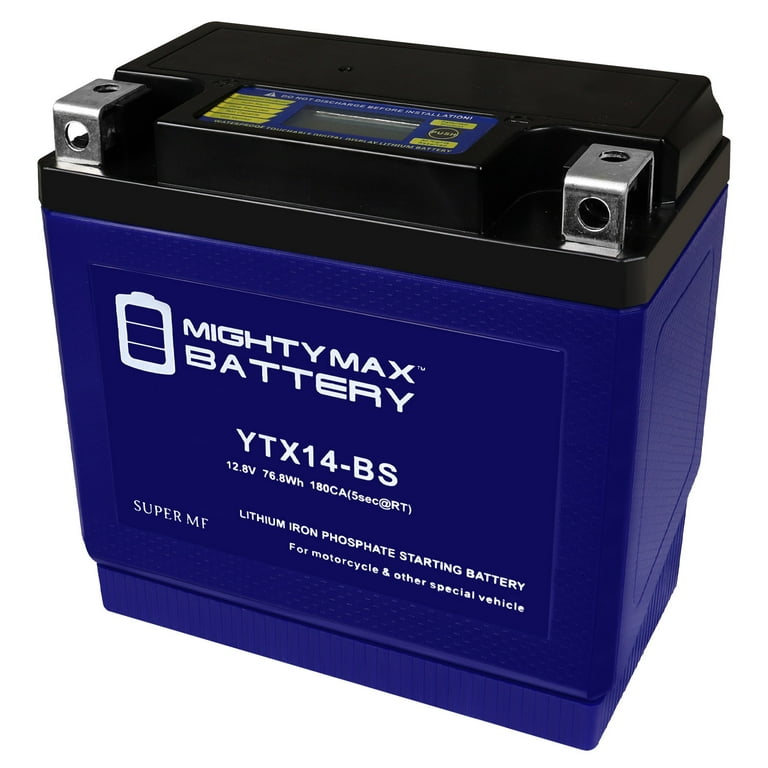 YTX14-BS Lithium Replacement Battery Compatible with Powertex YTX14-BS 
