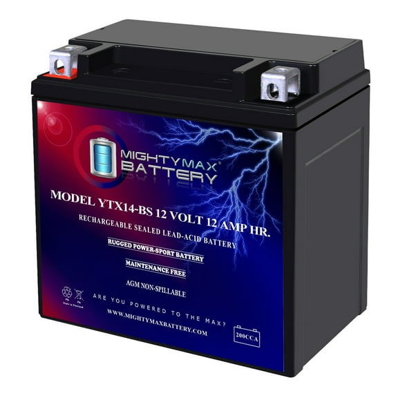 YTX14-BS Replacement Battery for HONDA VTX1300 CRS 03-09