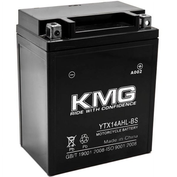 YTX14AHL-BS Battery Compatible with Ducati 650 Alazurra, Indiana, Pantah 0-2011 Sealed Maintenance Free 12V Battery High Performance SMF OEM Replacement Powersport Motorcycle ATV Snowmobile Watercraft