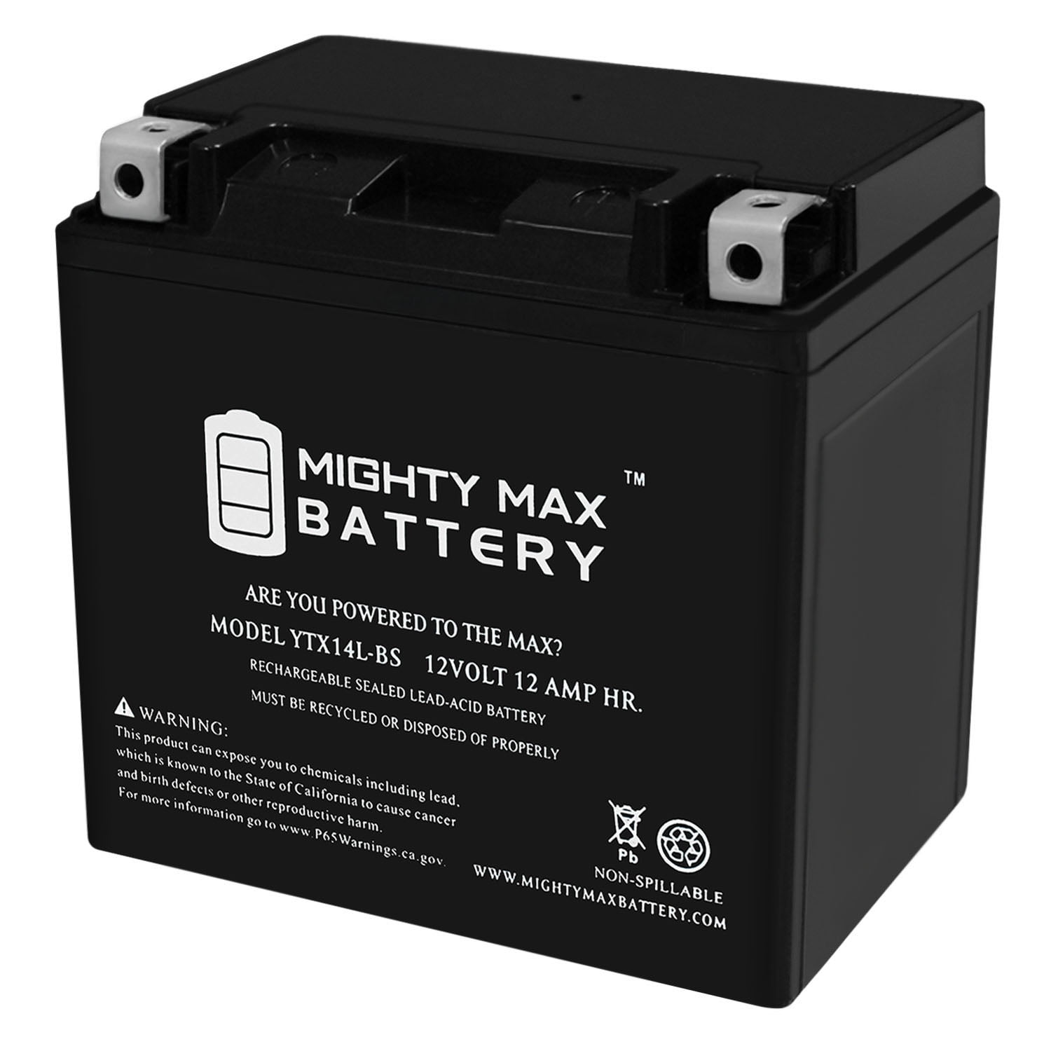YTX14L-BS Replacement Battery for STX14L-BS, ETX14L, GTX14L-BS