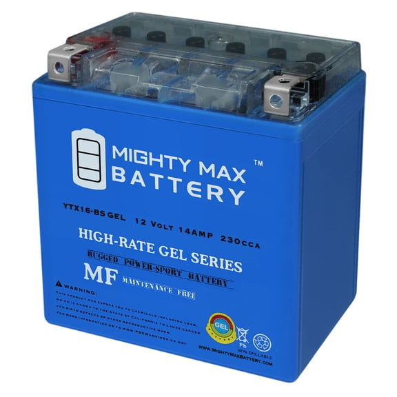 YTX16-BS GEL Battery Replacement for Bike Master MG16-BS