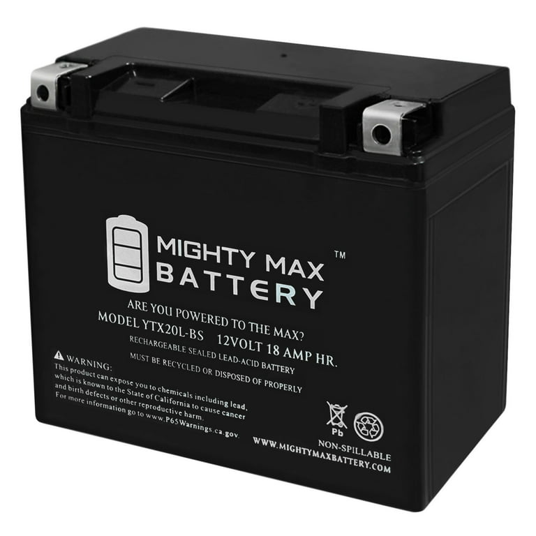 YTX20L-BS Battery Replacement for Yuasa YTX20L / YTX20L-BS