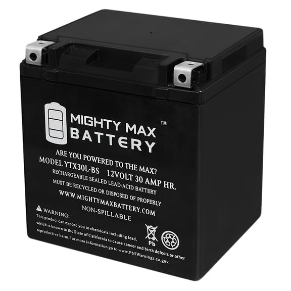 YTX30L-BS 12V 30AH Replacement Battery Compatible with Power Source WPX30L-LS Sports