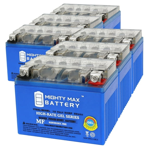 YTX4L-BSGEL 12V 3AH GEL Replacement Battery compatible with All Years/ Models of DRR ATV - 6 Pack