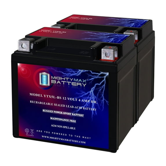 YTX5L-BS Replacement Battery for Honda TRX90 ATV Battery - 2 Pack