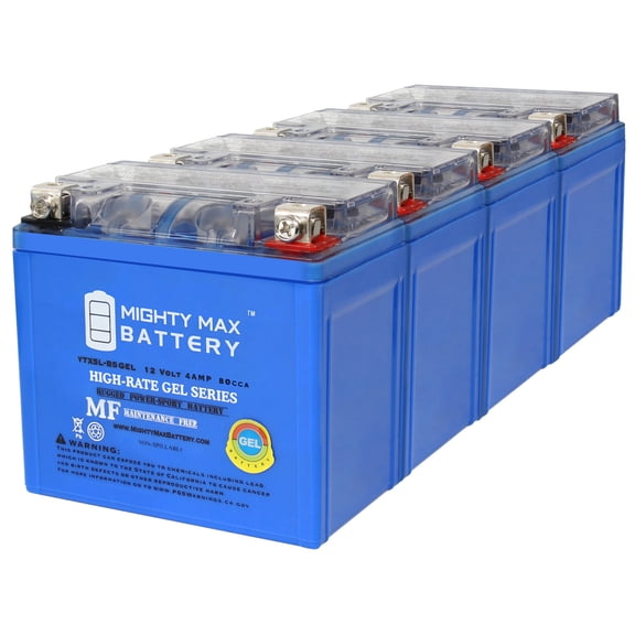 YTX5L-BS GEL, Replacement Battery Compatible with Yamaha 50 50F 02-19 - 4 Pack