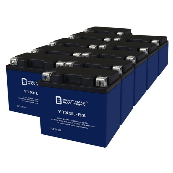 YTX5L-BS Lithium Replacement Battery Compatible with E-Ton All models 50CC 04-05 - 10 Pack
