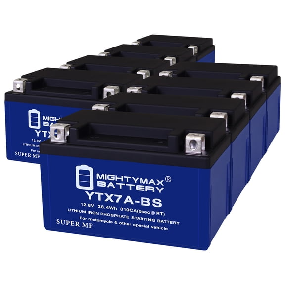 YTX7A-BS Lithium Replacement Battery Compatible with Aprilia RXV550 SVX550 RXV450 - 8 Pack