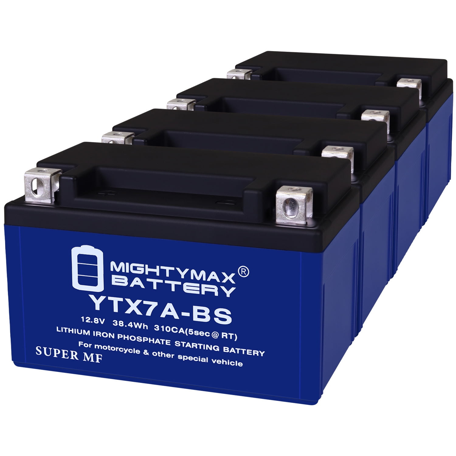 YTX7A-BS Lithium Replacement Battery Compatible with Kasea GoCart Star 50CC MopedScooter - 4 Pack