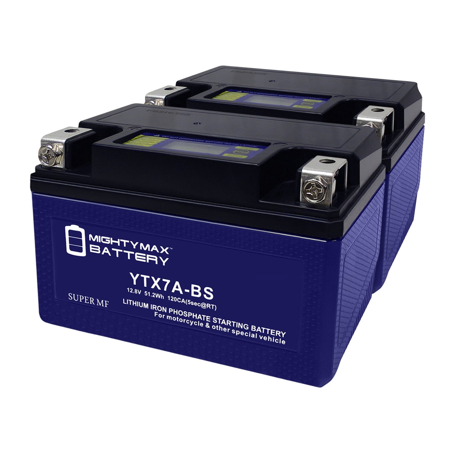 YTX7A-BS Lithium Replacement Battery Compatible with Star 50cc Moped Scooter - 2 Pack