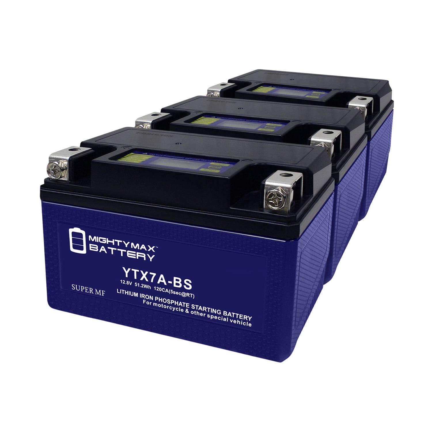 YTX7A-BS Lithium Replacement Battery Compatible with Tao Tao 50CC Scooter 2009 - 3 Pack