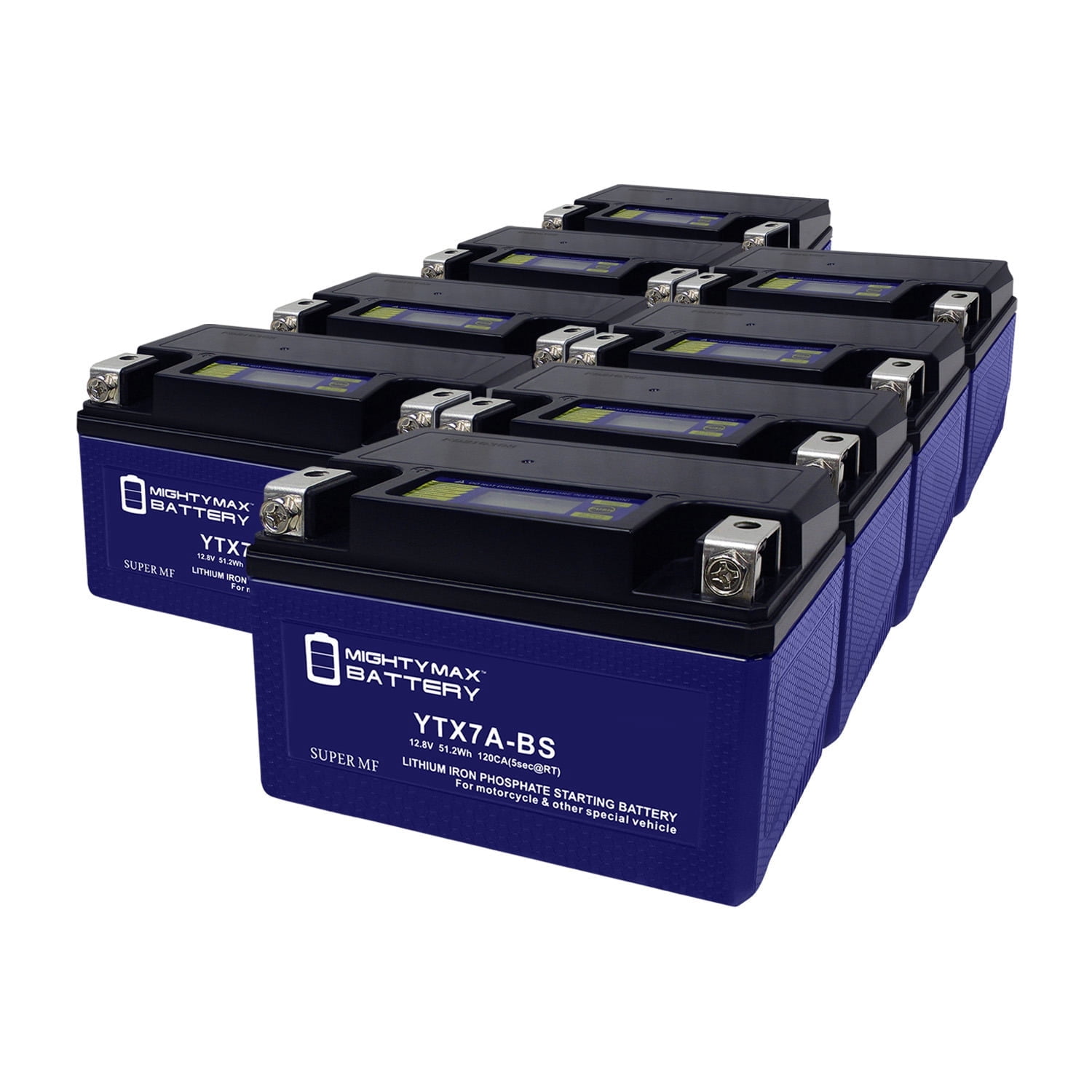 YTX7A-BS Lithium Replacement Battery Compatible with Tao Tao 50CC Scooter 2009 - 8 Pack
