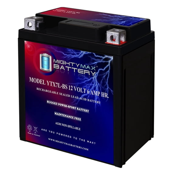 YTX7L-BS 12V 6Ah Battery Replacement for Yamaha 321 YZF-R3 15-18