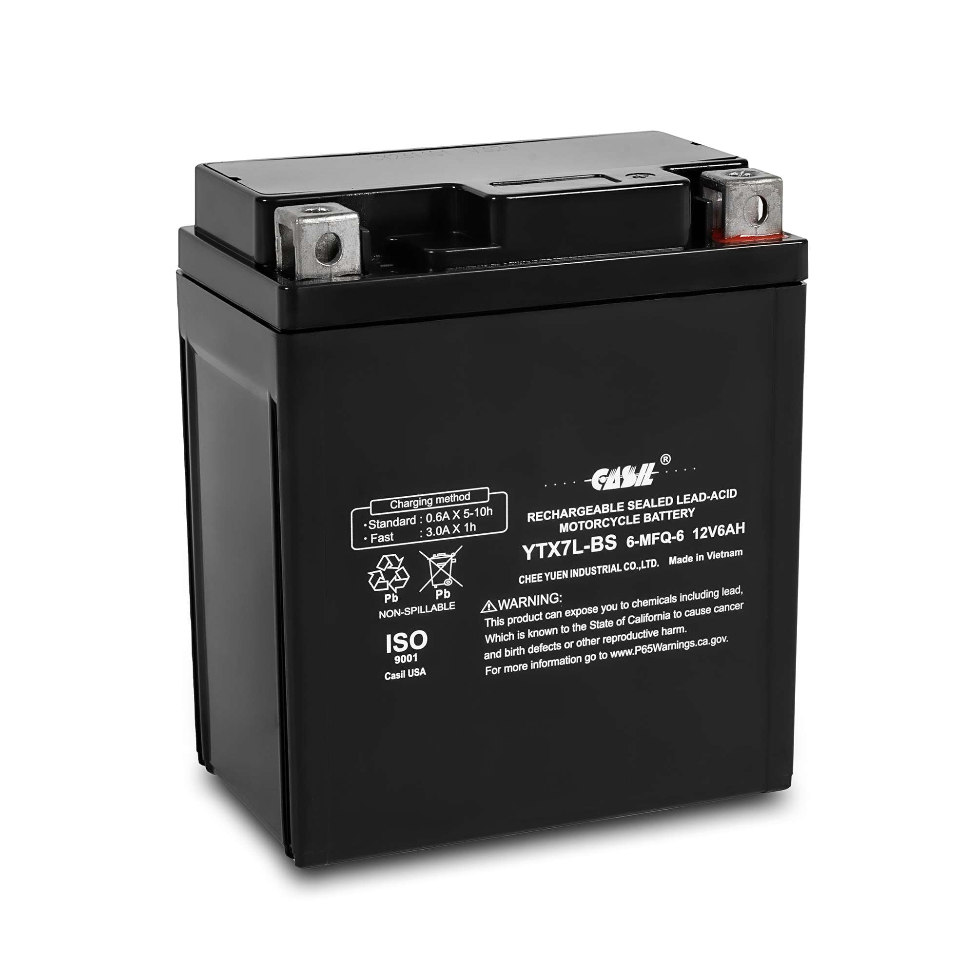 YTX7L-BS, GTX7L-BS, FTX7L-BS, PTX7L-BS Replacement Battery 140cca High Performance WP7L-BS Sealed AGM for Kawasaki, Suzuki, Honda, KTM, Yamaha, Aprilia, ATK, Bimota Motorcycle, Scooter