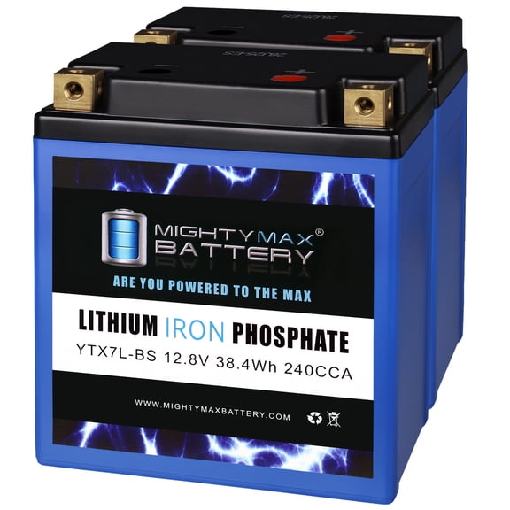 YTX7L-BS Lithium Replacement Battery Compatible with Suzuki 200 DR200S 2018-2019 - 2 Pack