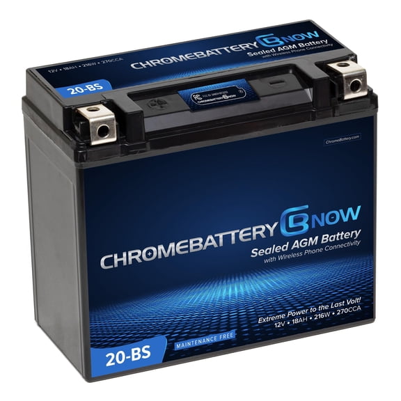 YTX9-BS Intelligent Bluetooth Enabled Battery, Maintenance Free, Replacement Battery compatible with ATV, Motorcycle, Scooter, and UTV: 12 Volts, 8Ah, Nut & Bolt T3 Terminal