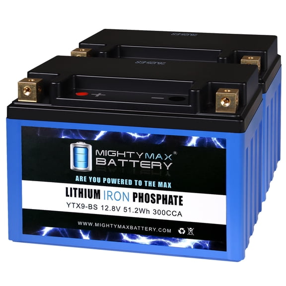 YTX9-BS Lithium Replacement Battery Compatible with Energizer TX9 - 2 Pack
