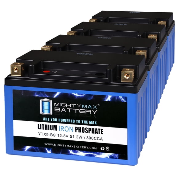 YTX9-BS Lithium Replacement Battery Compatible with Energizer TX9 - 4 Pack