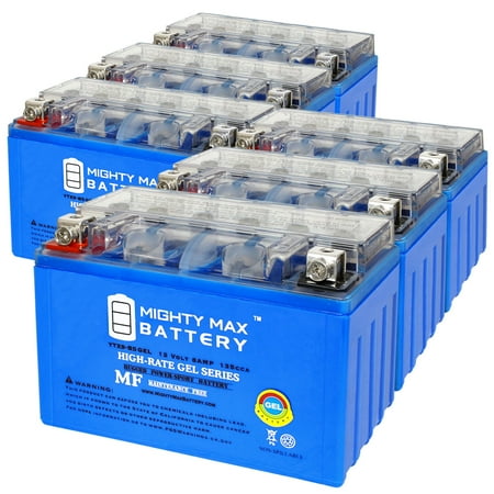YTX9-BSGEL 12V 8AH GEL Replacement Battery compatible with PowerStar PTX9BS - 6 Pack