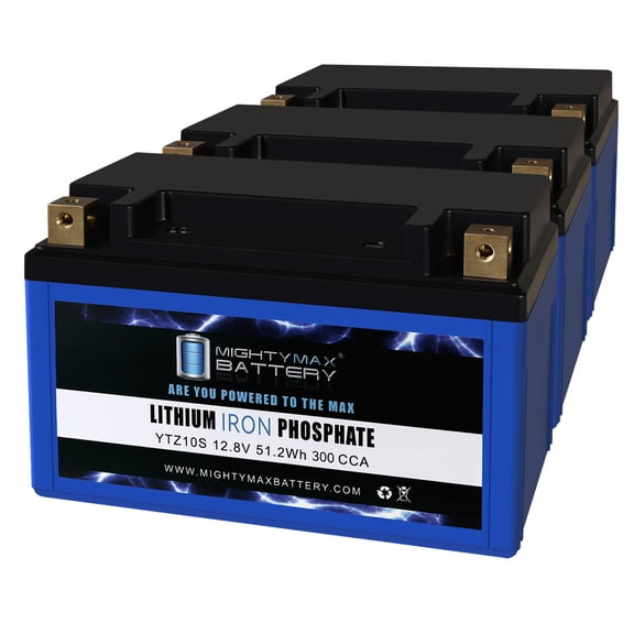 YTZ10S Lithium Replacement Battery compatible with Yamaha MT09 MT 09 13 - 3 Pack