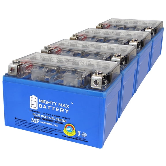 YTZ10SGEL 12V 8.6AH GEL Replacement Battery compatible with Yamaha YZF R6 600 YZFR6ZW 10 - 4 Pack