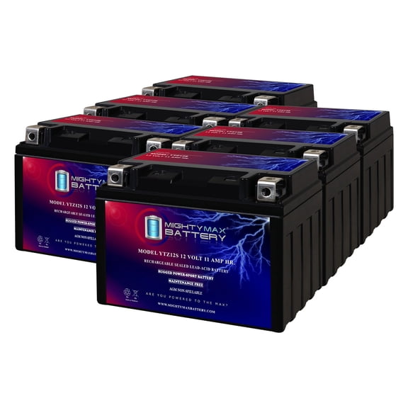 YTZ12S 12V 11Ah Replacement Battery compatible with Moose YTZ12S - 6 Pack