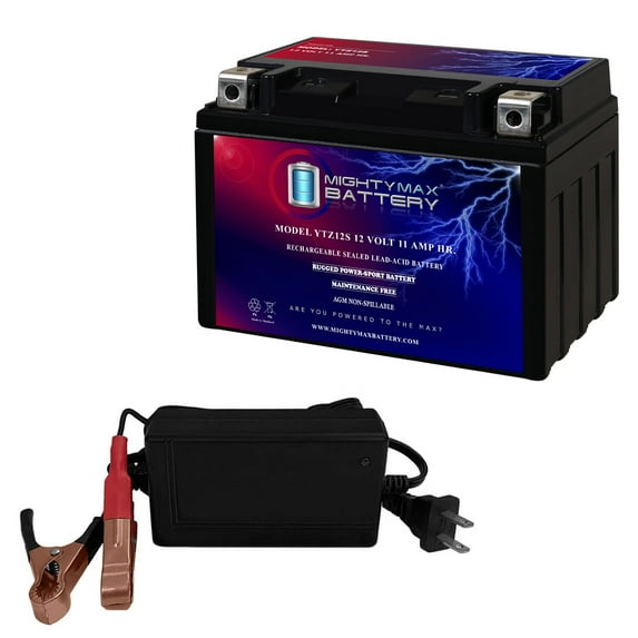 YTZ12S Battery Replaces Yamaha T-Max 530 2012-2016 + 12V 2Amp Charger